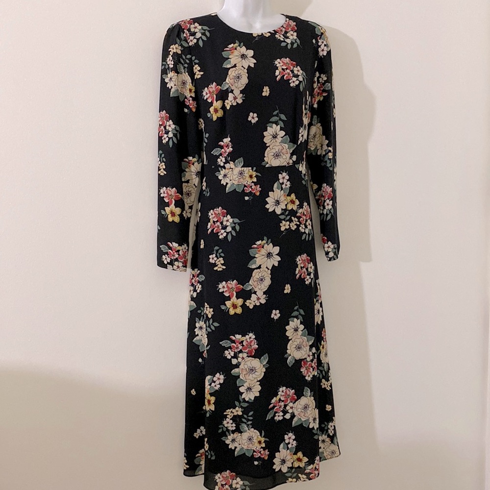 Vince Camuto long sleeve midi floral dress